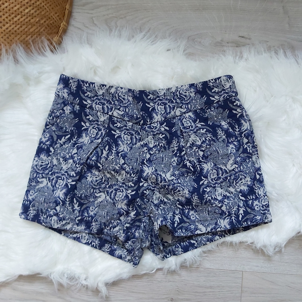 Floral OASAP upholstery fabric blue shorts